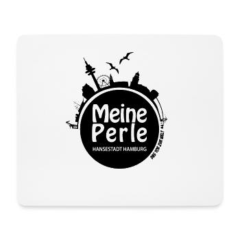 Meine Perle schwarz - Mousepad (Querformat) - Weiß - Vorne