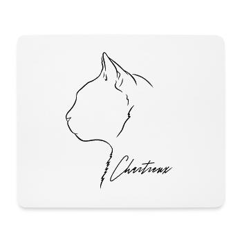 Chartreux Cat Profile Cats Wilsigns - Mouse Pad (horizontal) - white - Front