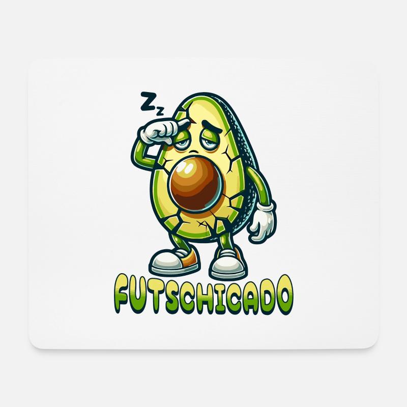FUTSCHICADO AVOCADO - Mousepad (Querformat) - Weiß