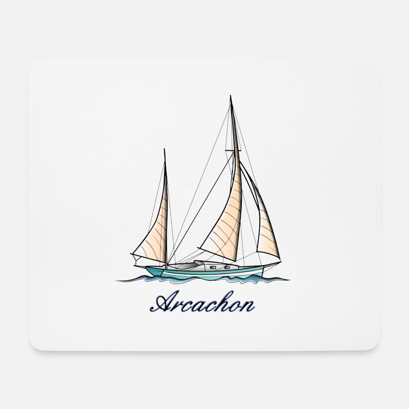 Voilier_BA - Mouse Pad (horizontal) - white