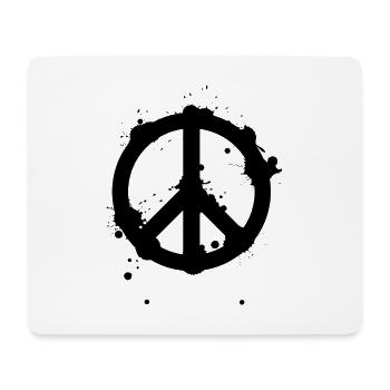 Signe de paix frappant dans un look éclaboussé de graffitis - Tapis de souris (format paysage) - blanc - Devant