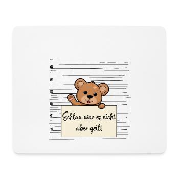 Bär lustiger Spruch humor Gefängnisbild - Mousepad (Querformat) - Weiß - Vorne