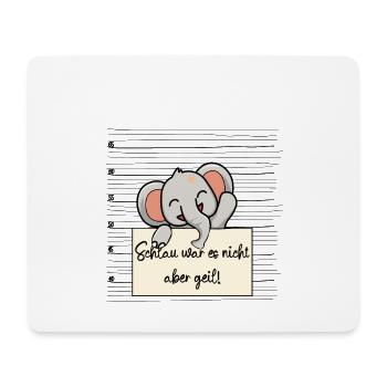 Elefant lustiger Spruch humor Gefängnisbild - Mousepad (Querformat) - Weiß - Vorne