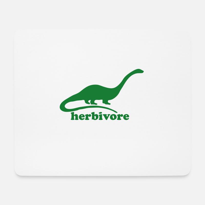Herbivore Dinosaurier Vegetarier Tier groß tot - Mousepad (Querformat) - Weiß