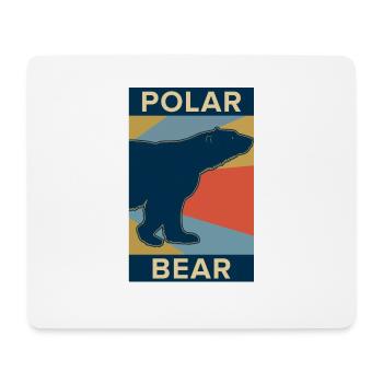 Polar bear polar bear animal gift cold nature bear - Mouse Pad (horizontal) - white - Front