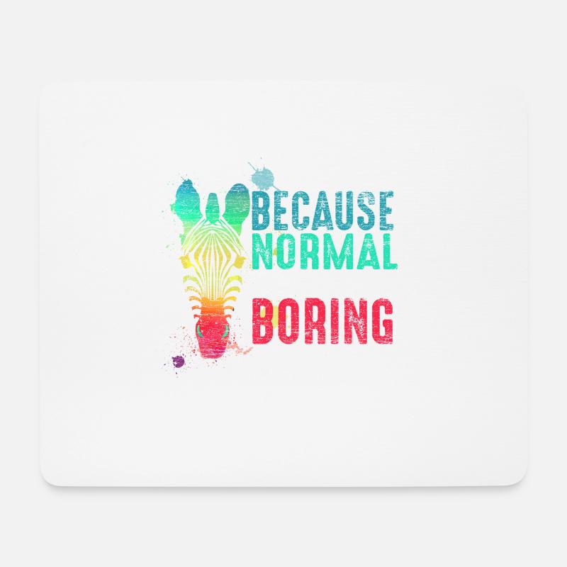 Normal langweilig Party Geschenk Zebra vintage - Mousepad (Querformat) - Weiß