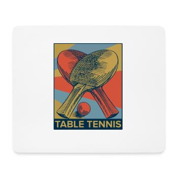 tennis de table - Tapis de souris (format paysage) - blanc - Devant
