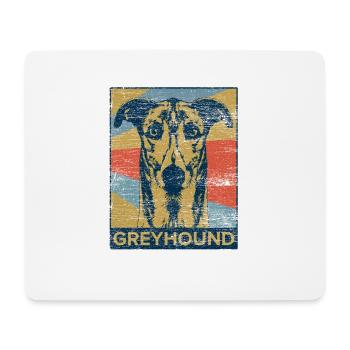 Windhund - Mousepad (Querformat) - Weiß - Vorne