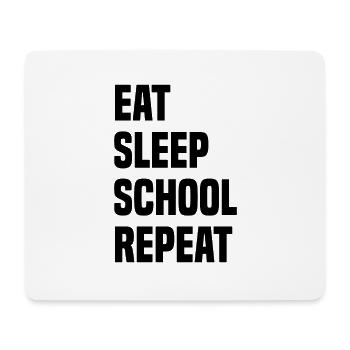 Manger dormir École Répéter - Tapis de souris (format paysage) - blanc - Devant