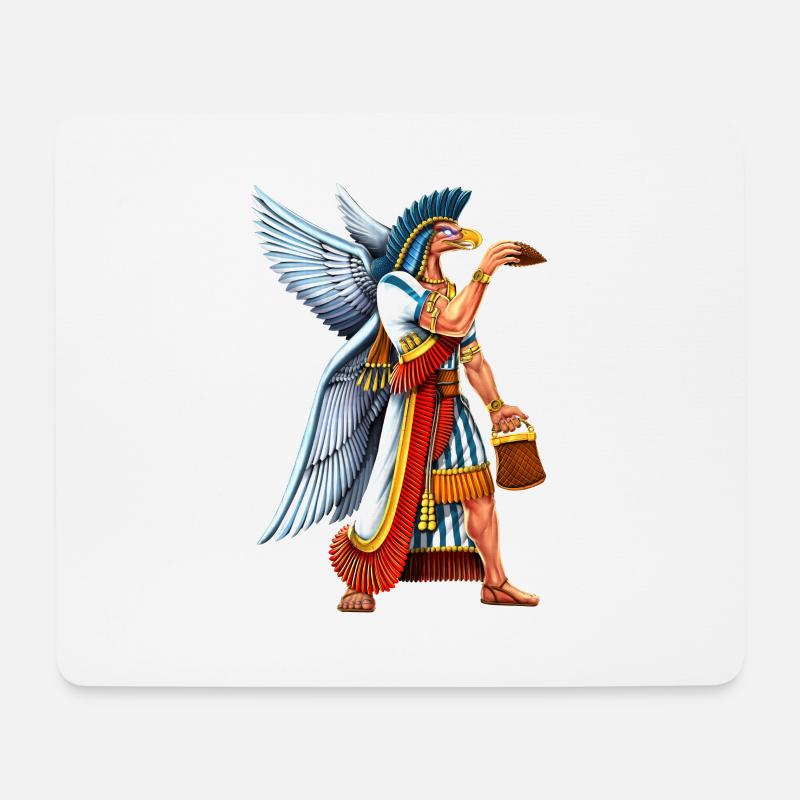 Uralter Anunnaki-Gott - Mousepad (Querformat) - Weiß