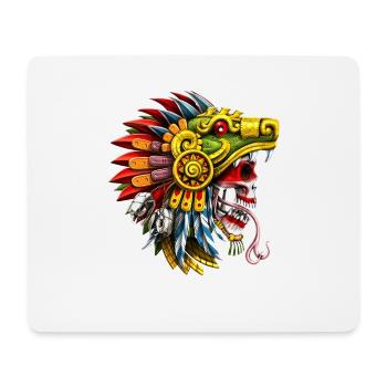 Aztec Serpent Skull Warrior - Mouse Pad (horizontal) - white - Front