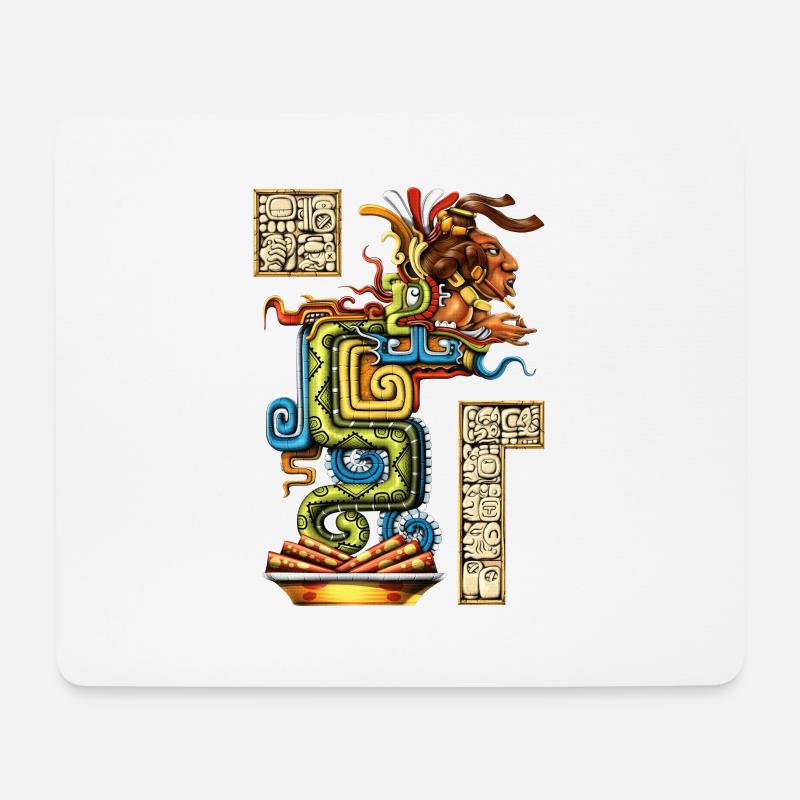 Maya-Visionsschlange - Mousepad (Querformat) - Weiß