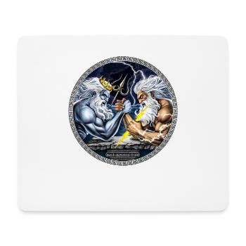 Zeus vs Poséidon Bras de fer - Tapis de souris (format paysage) - blanc - Devant