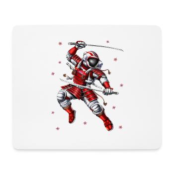 Astronauten-Samurai-Krieger - Mousepad (Querformat) - Weiß - Vorne