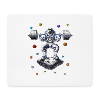 Astronaut Fitness Squats - Mouse Pad (horizontal) - white - Front