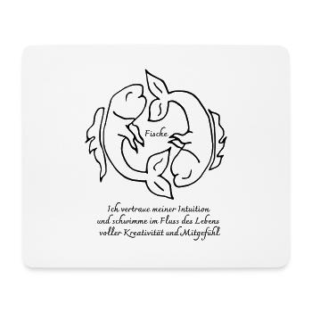 Zodiac sign Pisces - Mouse Pad (horizontal) - white - Front