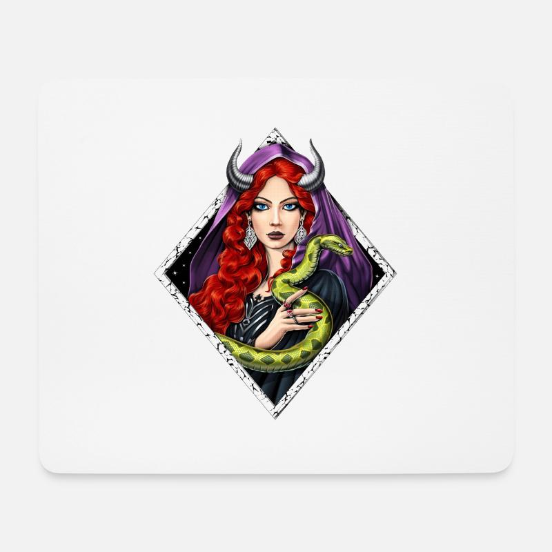 Göttin Lilith - Mousepad (Querformat) - Weiß