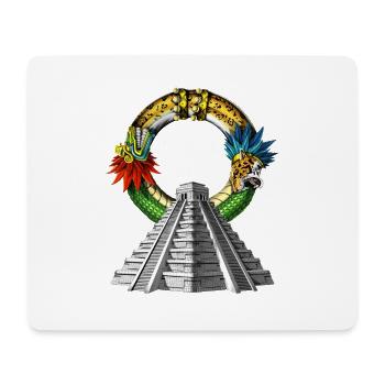 Antike aztekische Pyramide - Mousepad (Querformat) - Weiß - Vorne