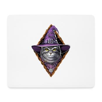 Katze Hexe - Mousepad (Querformat) - Weiß - Vorne