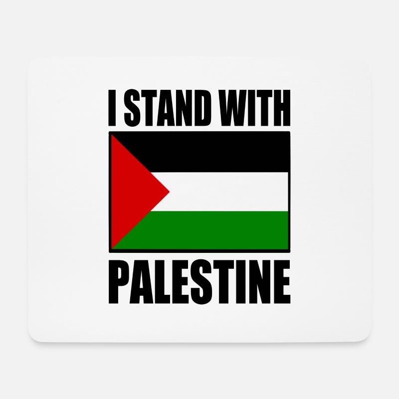 I stand with palestine - Mousepad (Querformat) - Weiß