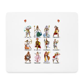 Götter der griechischen Mythologie - Mousepad (Querformat) - Weiß - Vorne