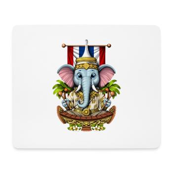 Thailand Elefant - Mousepad (Querformat) - Weiß - Vorne