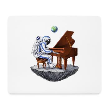 Weltraumastronaut Pianist - Mousepad (Querformat) - Weiß - Vorne
