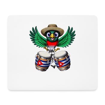 Cuba Trogon Bird Drum - Mouse Pad (horizontal) - white - Front