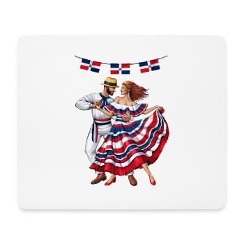 Danse République Dominicaine - Tapis de souris (format paysage) - blanc - Devant