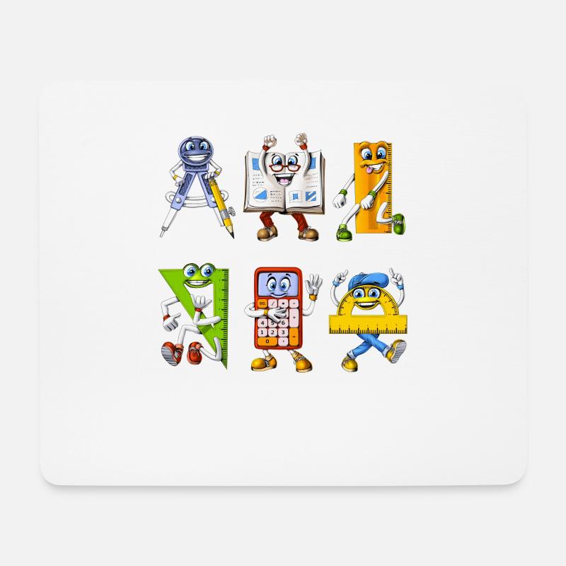 Mathematische Werkzeuge - Mousepad (Querformat) - Weiß