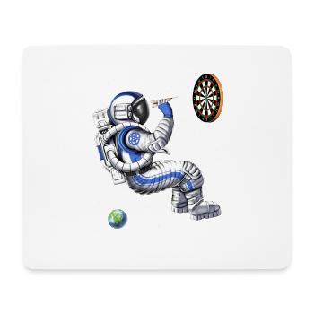 Astronaute Joueur de Fléchettes - Tapis de souris (format paysage) - blanc - Devant