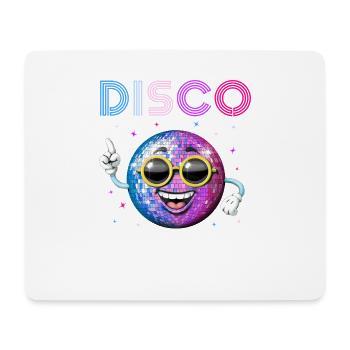 Boule disco - Tapis de souris (format paysage) - blanc - Devant
