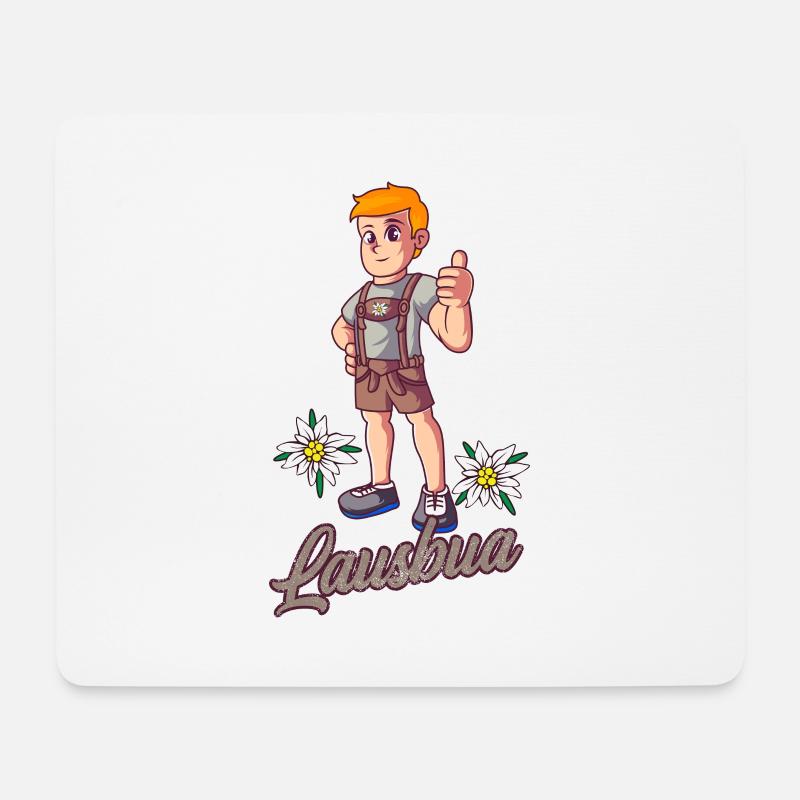 Lausbua Tirol Bayern tiroler bayrisch Geschenk - Mousepad (Querformat) - Weiß