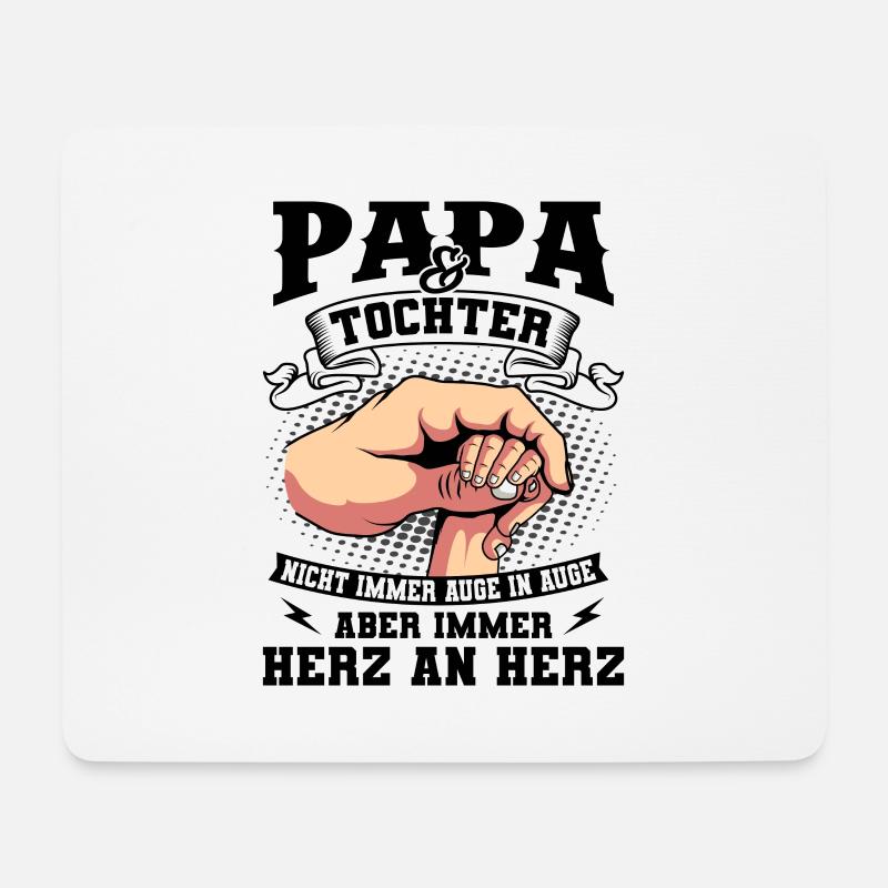 Papa und Tochter Vatertag Geschenk Vater Töchter - Mousepad (Querformat) - Weiß