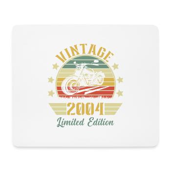 Vintage 2004 Retro Motorcycle Birthday Gift - Mouse Pad (horizontal) - white - Front