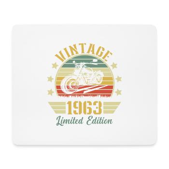 Vintage 1963 Retro Motorrad Geburtstagsgeschenk - Mousepad (Querformat) - Weiß - Vorne