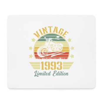 Vintage 1993 Retro Motorcycle Birthday Gift - Mouse Pad (horizontal) - white - Front