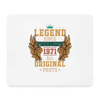 Legend Geboren im Jahr 1971, Februar-Geburtstagsgeschenk - Mousepad (Querformat) - Weiß - Vorne