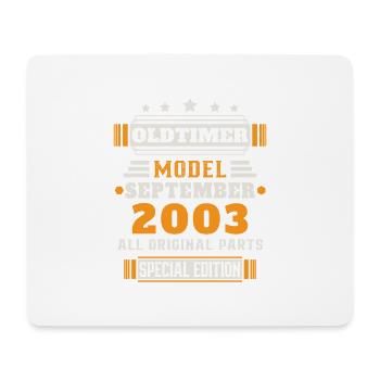 Oldtimer September 2003 Geburtstag Geschenk - Mousepad (Querformat) - Weiß - Vorne