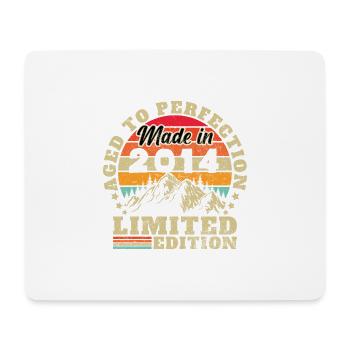 2014 Vintage Retro Geburtstagsgeschenk - Mousepad (Querformat) - Weiß - Vorne