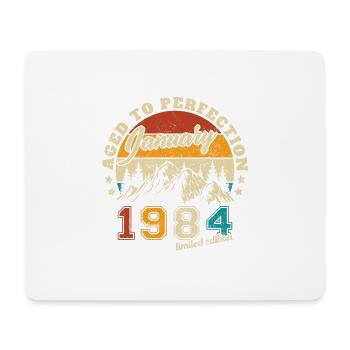 Cadeau D'anniversaire Nées En Janvier 1984 - Tapis de souris (format paysage) - blanc - Devant
