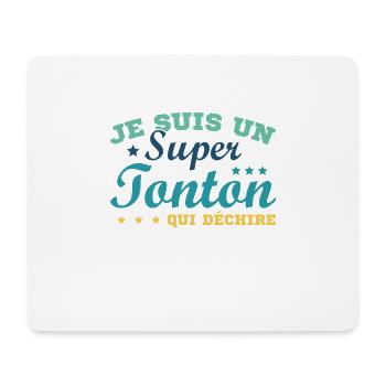 Je Suis Un Super Tonton Qui Déchire Cadeau Humour - Tapis de souris (format paysage) - blanc - Devant