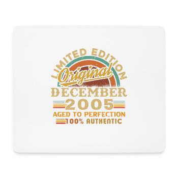 December 2005 Vintage Retro Birthday Gift - Mouse Pad (horizontal) - white - Front