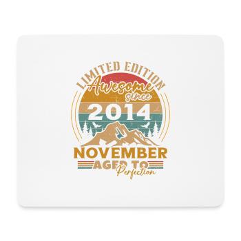 November 2014 Vintage Retro Geburtstagsgeschenk - Mousepad (Querformat) - Weiß - Vorne