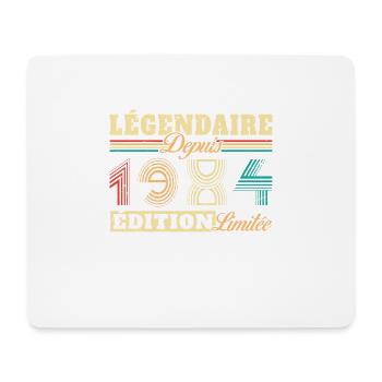 Légendaire Depuis 1984 - Tapis de souris (format paysage) - blanc - Devant