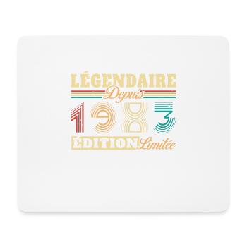 Légendaire Depuis 1983 - Tapis de souris (format paysage) - blanc - Devant