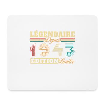 Légendaire Depuis 1943 - Tapis de souris (format paysage) - blanc - Devant