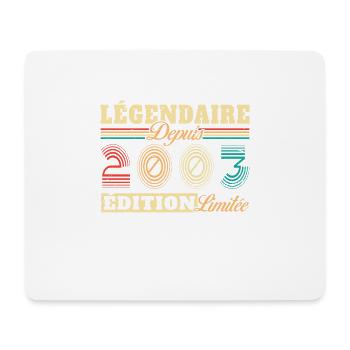 Légendaire Depuis 2003 - Tapis de souris (format paysage) - blanc - Devant