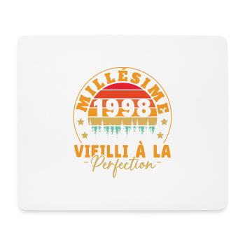 Millésime 1998, Cadeau D'anniversaire Vintage 1998 - Tapis de souris (format paysage) - blanc - Devant