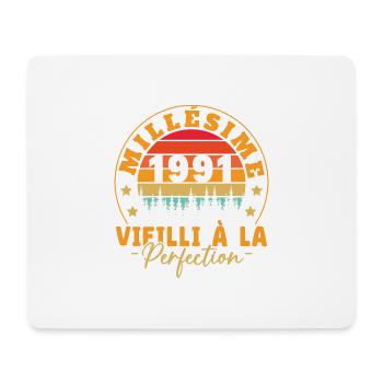 Millésime 1991, Cadeau D'anniversaire Vintage 1991 - Tapis de souris (format paysage) - blanc - Devant